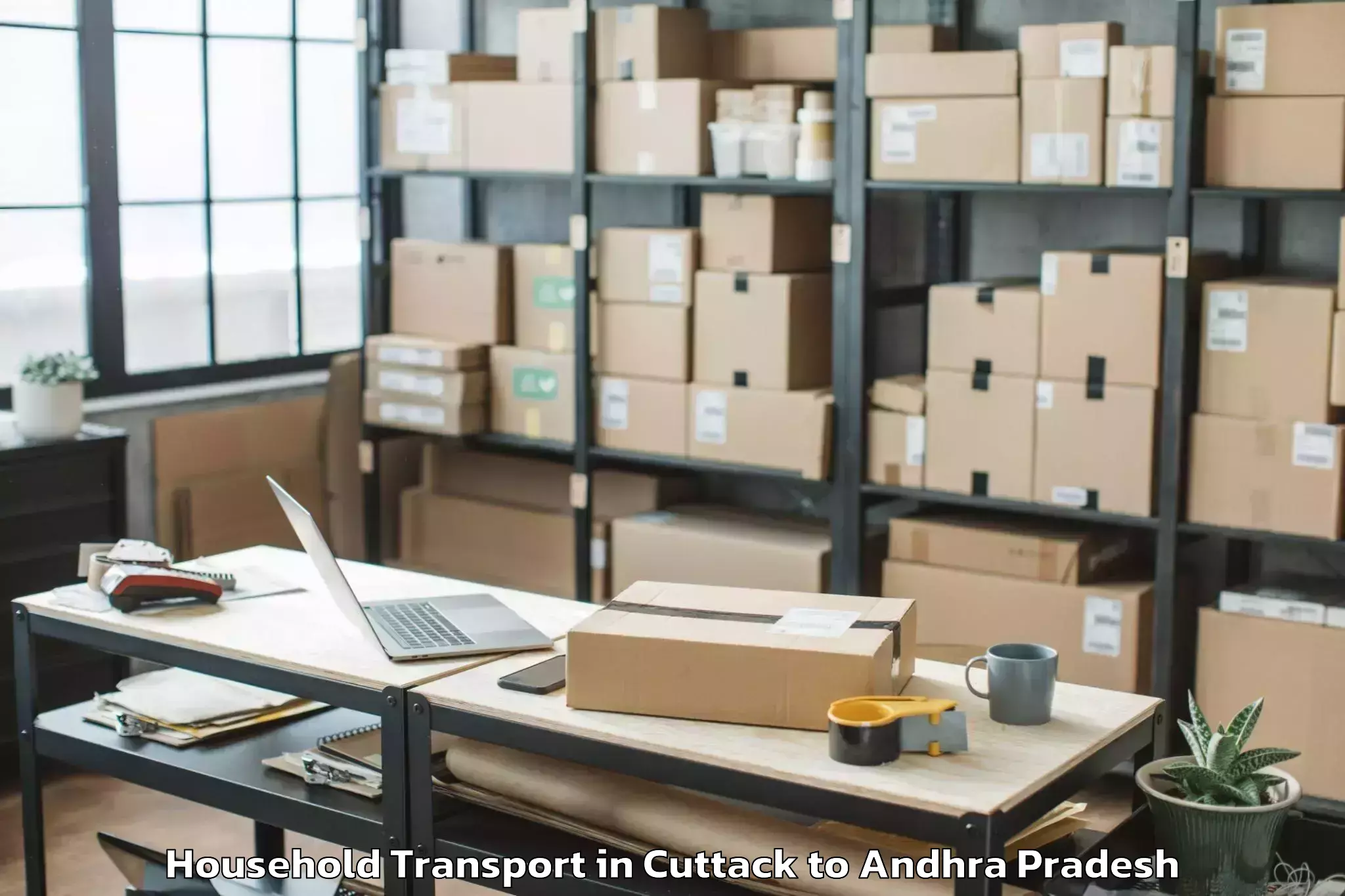 Reliable Cuttack to Pedapudi Household Transport